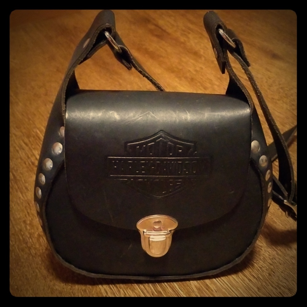 Harley Davidson Leather Cross Over Bag
